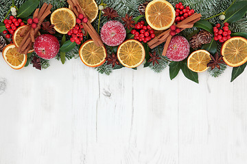 Image showing Christmas Dried Fruit Border