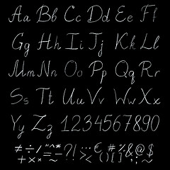 Image showing Chalk alphabet.