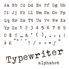 Image showing Typewriter alphabet. 