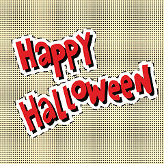 Image showing Happy Halloween label sticker