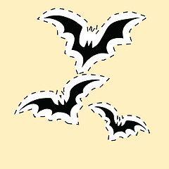 Image showing Black bats label sticker