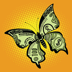 Image showing Butterfly dollar bill