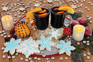 Image showing Gingerbread Cookies and Mulled Wine