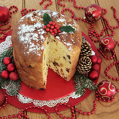 Image showing Panettone Christmas Cake