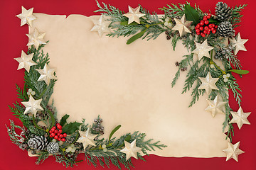 Image showing Christmas Star Background  Border