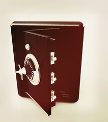 Image showing Security metal safe with empty space inside . 3D illustration. V