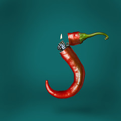 Image showing Burning red hot chili peper