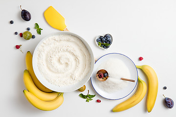 Image showing ingredients for the banana cake