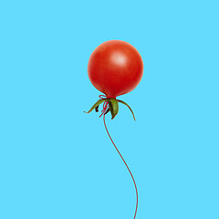 Image showing red tomato balloon flying