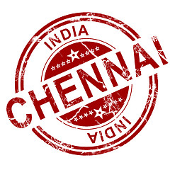 Image showing Red Chennai stamp 