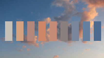 Image showing Texture sky and clouds at sunset