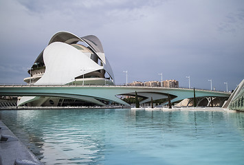 Image showing huge buildings in City of Art and Science Museum.