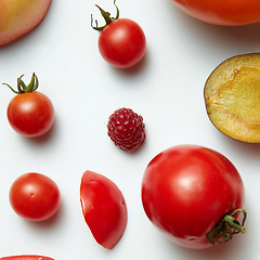 Image showing set with fruits, berries and vegetables