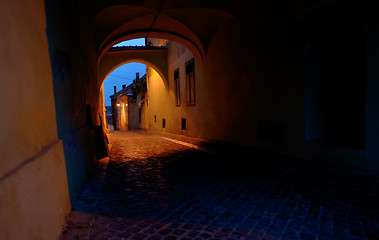 Image showing Medieval passage in Sibiu city