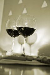 Image showing glass of red wine