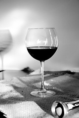 Image showing glass of red wine