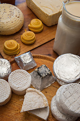 Image showing Set of different cheese