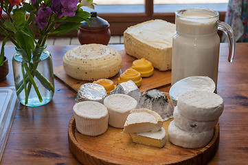 Image showing Set of different cheese