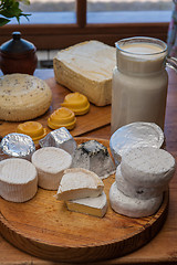 Image showing Set of different cheese