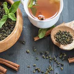 Image showing tea composition closeup