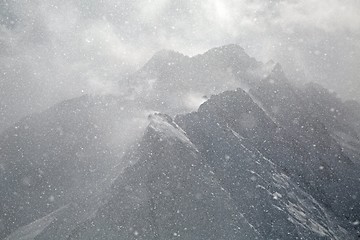 Image showing Heavy snowfall in the ALps