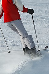 Image showing Skiing in the Alps