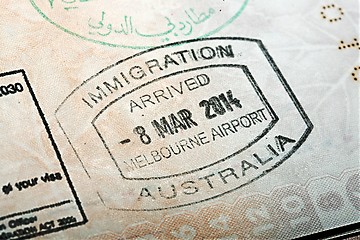 Image showing Australian Passport Stamp