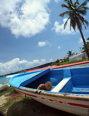 Image showing boats on beach shore Brig Bay  Big Corn Island, Nicaragua, Centr