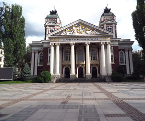 Image showing editorial Ivan Vazov National Theatre in capital Sofia, Bulgaria