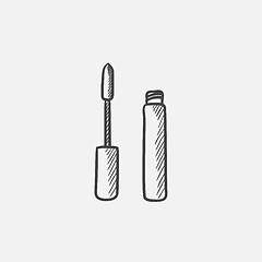 Image showing Mascara sketch icon.