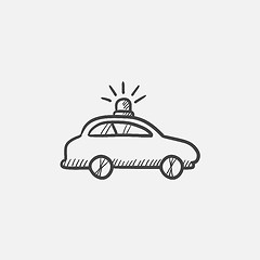 Image showing Police car sketch icon.