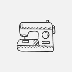 Image showing Sewing-machine sketch icon.