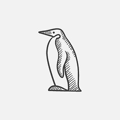 Image showing Penguin sketch icon.
