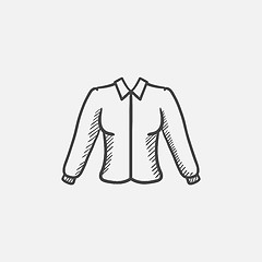 Image showing Female blouse sketch icon.