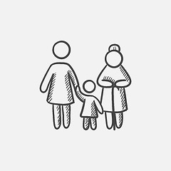 Image showing Family sketch icon.