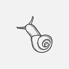 Image showing Snail sketch icon.