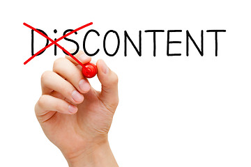 Image showing Content Not Discontent Concept