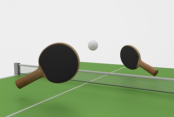 Image showing ping pong and table