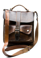 Image showing old worn leather bag