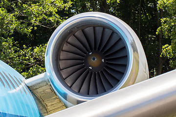 Image showing Engine of an airplane