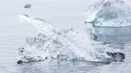 Image showing Close-up of melting ice in Jokulsarlon - Iceland