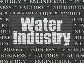 Image showing Industry concept: Water Industry on wall background