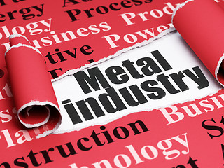 Image showing Industry concept: black text Metal Industry under the piece of  