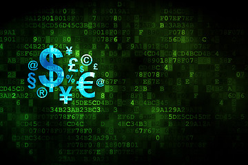 Image showing News concept: Finance Symbol on digital background