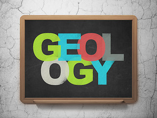 Image showing Science concept: Geology on School board background