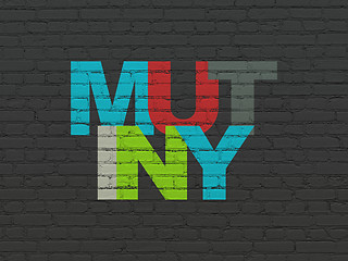 Image showing Political concept: Mutiny on wall background