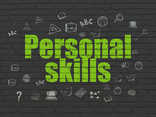 Image showing Studying concept: Personal Skills on wall background