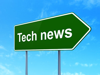 Image showing News concept: Tech News on road sign background