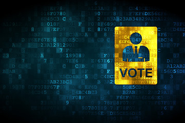 Image showing Politics concept: Ballot on digital background