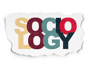 Image showing Studying concept: Sociology on Torn Paper background